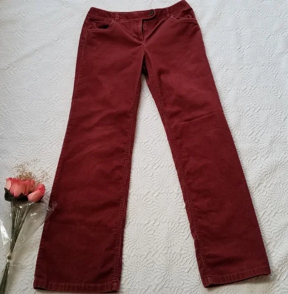 Ann Taylor Corduroy midrise rusty red bootcut Jeans, Size 6 - Picture 8 of 8